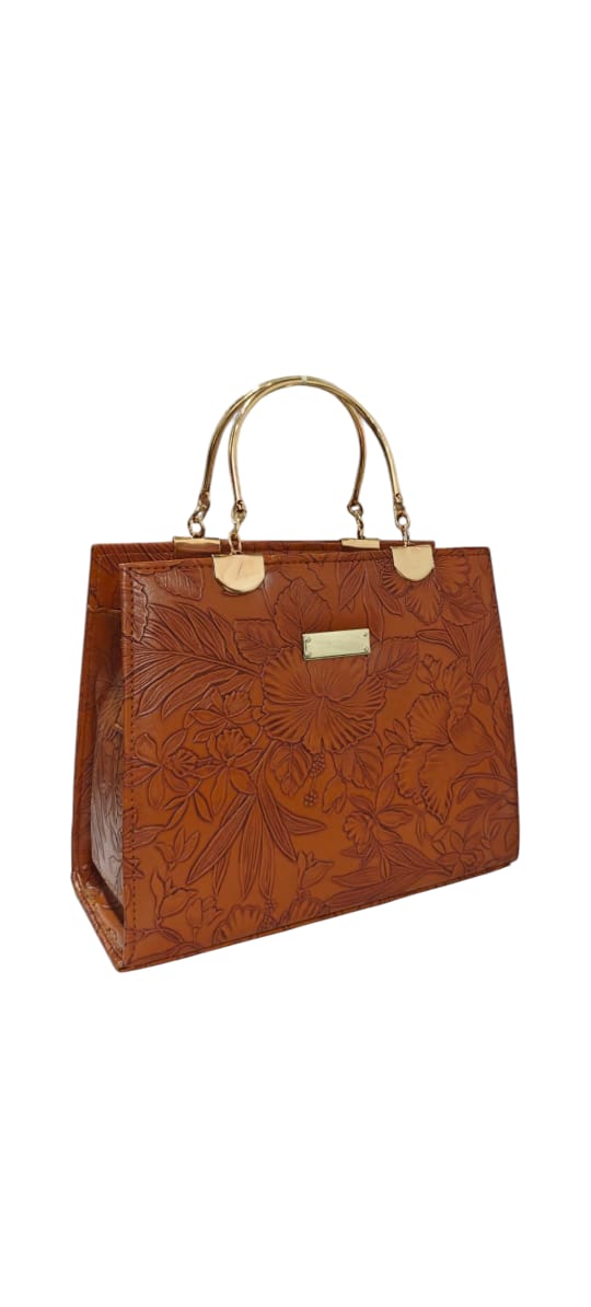 Brown Blossom Tote