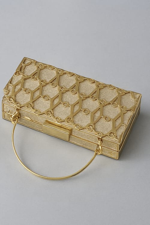 Gold Patterned Clutch