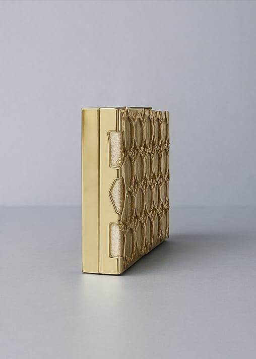 Gold Patterned Clutch