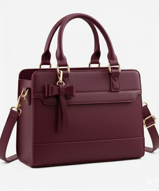 Maroon Nautical Tote Hover Image