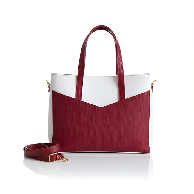 Roseline Tote Bag Maroon Hover Image