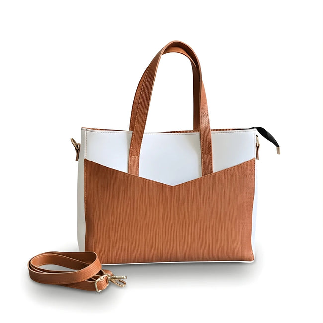 Roseline Tote Bag Brown Hover Image