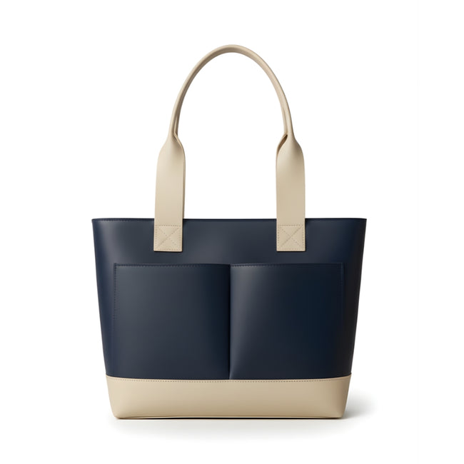 The Meridian Tote Navy N Beige Hover Image