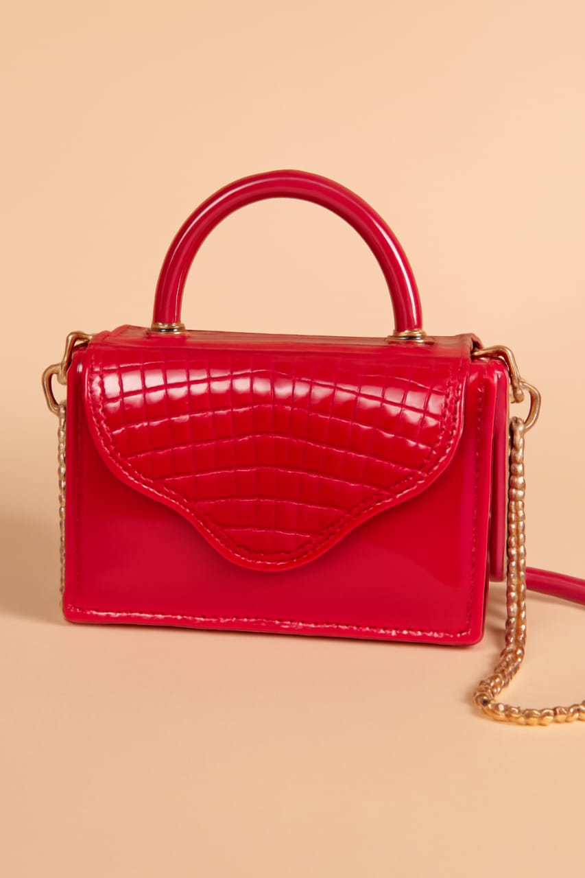 Gloss & Glam Croc Handbag