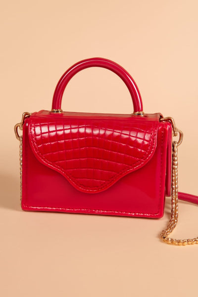 Gloss & Glam Croc Handbag