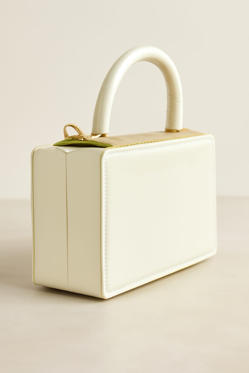 Gloss & Glam  Croc Beige Handbag