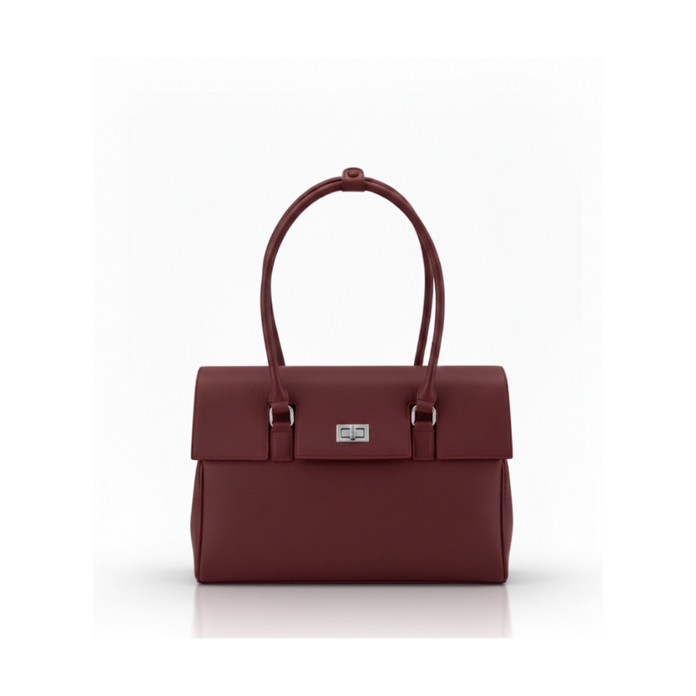 Structured Tote Bag Maroon